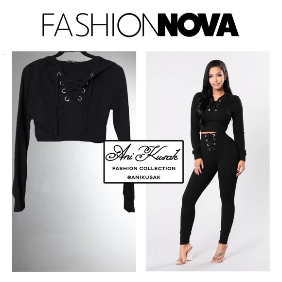Fashion Nova Tops - Fashion Nova Cropped Hoodie